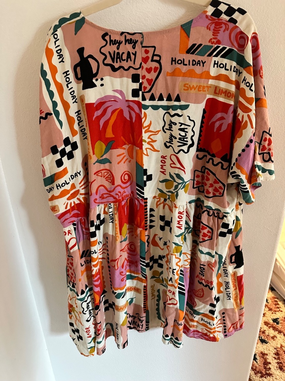 Button-Front Mini Dress - Picture 2 of 3
